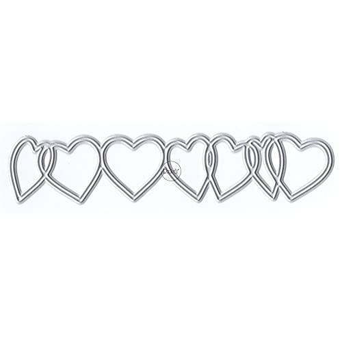 DzIxY Metall-Stanzformen in Herzform, überlappend, für Kartenherstellung, Prägepapier, Stanzformen, Sets, Album, Scrapbooking, Vorlagen, Schablonen, Aufbewahrungstaschen DzIxY Metall-Stanzformen in Herzform, überlappend, für Kartenherstellung, Prägepapier, Stanzformen, Sets, Album, Scrapbooking, Vorlagen, Schablonen, Aufbewahrungstaschen von DzIxY