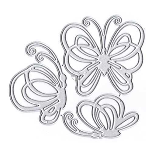 DzIxY Metall-Stanzschablonen-Set mit Schmetterlingen, für Kartenherstellung, Prägepapier, Stanzformen, Scrapbooking, Maschinen, Schablonen, Aufbewahrungstaschen, Zubehör von DzIxY