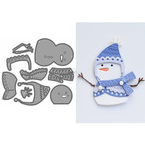 DzIxY Metall-Stanzschablonen für die Kartenherstellung, Motiv: Patchwork, Weihnachten, Schneemann, Hut, Prägepapier, Stanzform-Set, Scrapbook-Schablonen, Zubehör, Maschinenvorlagen DzIxY Metall-Stanzschablonen für die Kartenherstellung, Motiv: Patchwork, Weihnachten, Schneemann, Hut, Prägepapier, Stanzform-Set, Scrapbook-Schablonen, Zubehör, Maschinenvorlagen von DzIxY