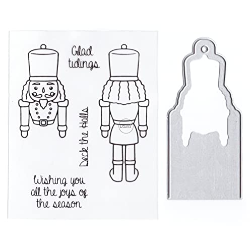 DzIxY Nussknacker-Soldaten, transparente Stempel und Metall-Stanzformen-Sets für Kartenherstellung, Scrapbooking, Papierbedarf, Dichtungen, Aufbewahrungstaschen DzIxY Nussknacker-Soldaten, transparente Stempel und Metall-Stanzformen-Sets für Kartenherstellung, Scrapbooking, Papierbedarf, Dichtungen, Aufbewahrungstaschen von DzIxY