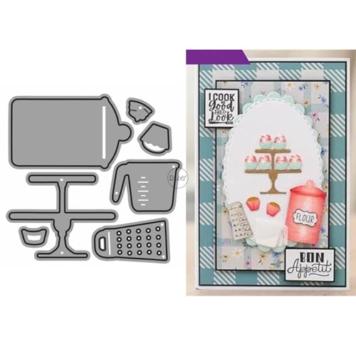 DzIxY Patchwork-Kuchenständer, Metall-Stanzformen für Kartenherstellung, Prägepapier-Stanz-Set, Scrapbook-Schablonen, Zubehör, Maschinenvorlagen von DzIxY