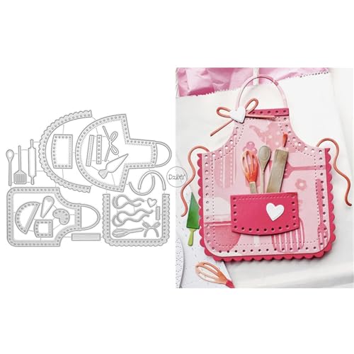 DzIxY Patchwork-Schürze, Küchenbedarf, Metall-Stanzformen für Kartenherstellung, Prägepapier, Stanzform-Set, Scrapbook-Schablonen, Zubehör, Maschinenvorlagen DzIxY Patchwork-Schürze, Küchenbedarf, Metall-Stanzformen für Kartenherstellung, Prägepapier, Stanzform-Set, Scrapbook-Schablonen, Zubehör, Maschinenvorlagen von DzIxY