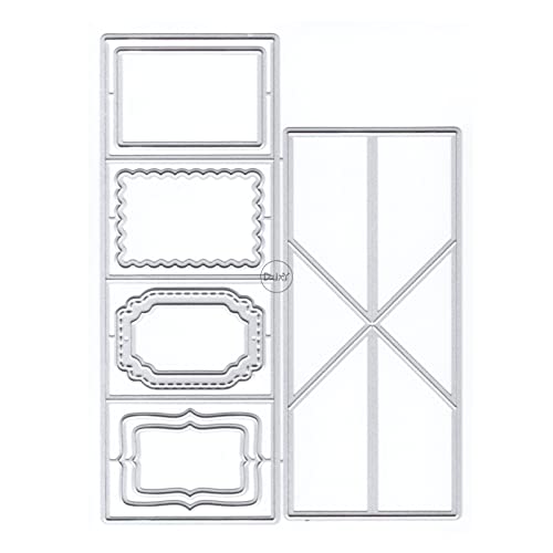 DzIxY Phasenrahmen Spitze Metall Stanzformen für Kartenherstellung Prägepapier Stanzformen Sets Album Scrapbooking Vorlagen Schablonen Aufbewahrungstaschen von DzIxY