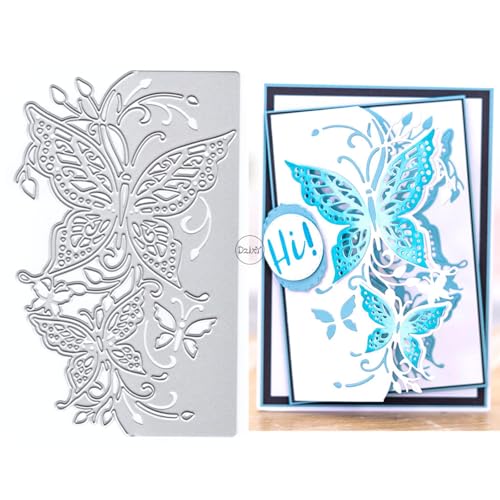 DzIxY Metall-Stanzformen mit Schmetterlingsspitze, für Kartenherstellung, Prägepapier, Stanzformen, Scrapbooking, Maschinen, Schablonen, Aufbewahrungstaschen, Zubehör von DzIxY