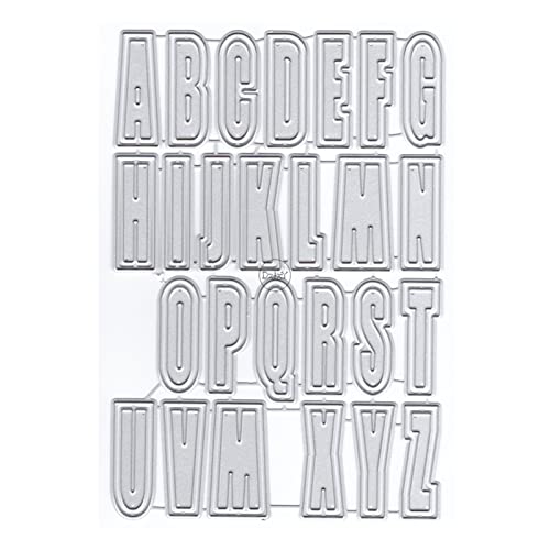 DzIxY Shadow Großbuchstaben Metall Stanzformen für klare Stempel und Metall Stanzformen Sets für Kartenherstellung Scrapbooking Papierbedarf Dichtungen Aufbewahrungstaschen von DzIxY