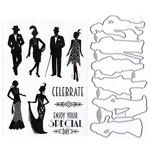 DzIxY Stanzformen-Set für Frauen, Mann, transparente Stempel und Metall, für Karten, Scrapbooking, Papierbedarf, Dichtungen, Aufbewahrungstaschen DzIxY Stanzformen-Set für Frauen, Mann, transparente Stempel und Metall, für Karten, Scrapbooking, Papierbedarf, Dichtungen, Aufbewahrungstaschen von DzIxY