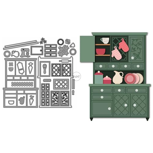 DzIxY Stanzformen für Patchwork-Schränke, Küchengeschirr, Metall, für Kartenherstellung, Prägepapier, Stanzform-Set, Scrapbook-Schablonen, Zubehör, Maschinenvorlagen DzIxY Stanzformen für Patchwork-Schränke, Küchengeschirr, Metall, für Kartenherstellung, Prägepapier, Stanzform-Set, Scrapbook-Schablonen, Zubehör, Maschinenvorlagen von DzIxY