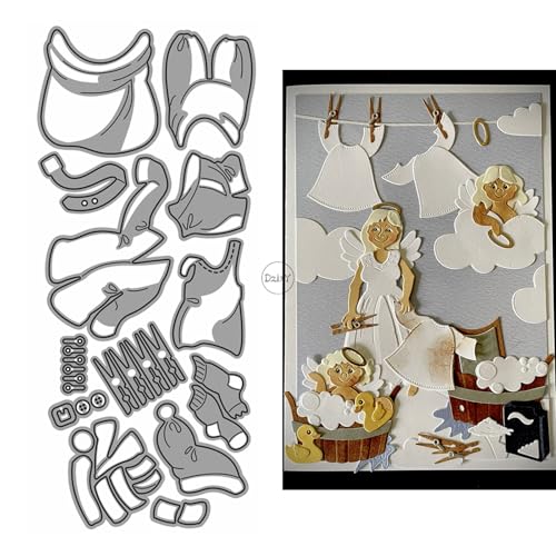 DzIxY Stanzschablonen für Kleidung, Socken, Kleidung, Clips, Metall, für Kartenherstellung, Prägepapier, Stanzformen, Scrapbooking, Schablonen, Zubehör, Maschinenvorlagen DzIxY Stanzschablonen für Kleidung, Socken, Kleidung, Clips, Metall, für Kartenherstellung, Prägepapier, Stanzformen, Scrapbooking, Schablonen, Zubehör, Maschinenvorlagen von DzIxY