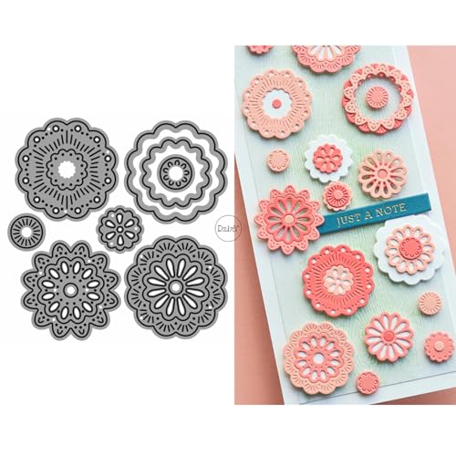 DzIxY Stanzschablonen für Patchwork, hohle Blumen, Spitze, Metall, für Kartenherstellung, Prägepapier, Stanzform-Set, Scrapbook-Schablonen, Zubehör, Maschinenvorlagen DzIxY Stanzschablonen für Patchwork, hohle Blumen, Spitze, Metall, für Kartenherstellung, Prägepapier, Stanzform-Set, Scrapbook-Schablonen, Zubehör, Maschinenvorlagen von DzIxY