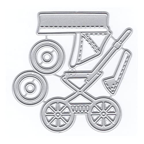 DzIxY The Wheels Babywagen Metall-Stanzformen für Kartenherstellung, Prägepapier, Stanzformen, Scrapbook, Maschinenschablonen, Aufbewahrungstaschen, Zubehör DzIxY The Wheels Babywagen Metall-Stanzformen für Kartenherstellung, Prägepapier, Stanzformen, Scrapbook, Maschinenschablonen, Aufbewahrungstaschen, Zubehör von DzIxY