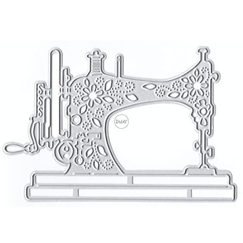 DzIxY Vintage Nähmaschine Metall Stanzformen für Kartenherstellung Kit Prägepapier Stanzformen Scrapbook Maschine Schablonen Aufbewahrung Taschen Liefert von DzIxY
