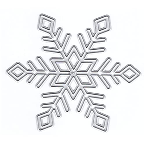 DzIxY Weihnachten 6 Ecke Schneeflocke Metall Stanzformen für Kartenherstellung Prägen Papier Stanzformen Sets Album Scrapbooking Vorlagen Schablonen Aufbewahrungstasche von DzIxY