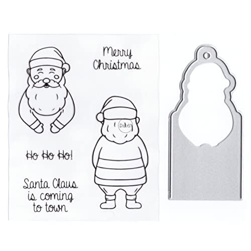 DzIxY Weihnachtsmann, Opa, transparente Stempel und Metall-Stanzformen-Sets für Kartenherstellung, Scrapbooking, Papierkunst, Bastelset, Zubehör, transparente Silikon-Dichtungen, Stempeln für DzIxY Weihnachtsmann, Opa, transparente Stempel und Metall-Stanzformen-Sets für Kartenherstellung, Scrapbooking, Papierkunst, Bastelset, Zubehör, transparente Silikon-Dichtungen, Stempeln für von DzIxY