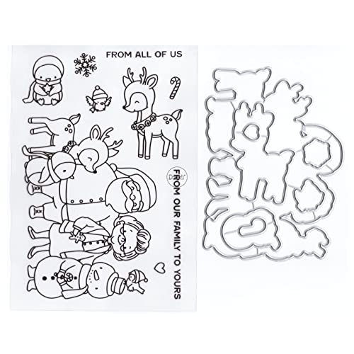 DzIxY Weihnachtsmann und Hirsch, transparente Stempel und Metall-Stanzformen-Sets für Kartenherstellung, Scrapbooking, Papierbedarf, Dichtungen, Aufbewahrungstaschen DzIxY Weihnachtsmann und Hirsch, transparente Stempel und Metall-Stanzformen-Sets für Kartenherstellung, Scrapbooking, Papierbedarf, Dichtungen, Aufbewahrungstaschen von DzIxY