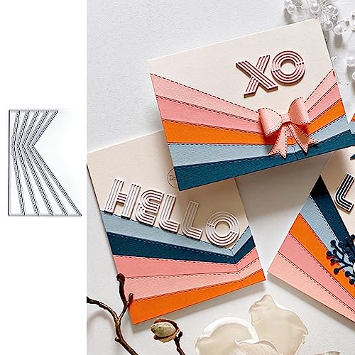 DzIxY Zwei Xo Hello Cards Metall-Stanzformen für Kartenherstellung, Prägepapier, Stanzformen, Scrapbook-Maschine, Schablonen, Aufbewahrungstaschen, Zubehör von DzIxY