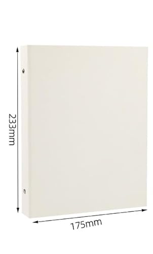 Dzmuero A5 Ringbuch 6 Ringe, 2 Stück Ringbuch A5 Nachfüllbar, Ordner zum Hinzufügen von Broschüren-Cover, Papiere, Lose Blätter (Weiß) von Dzmuero