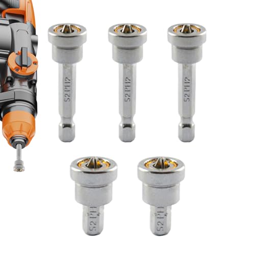 DzpKrka Magnetisches Bohrersatz - Elektro-Schraubendrehereinsatz-Set 5 Stück | Gipskarton-Positionsbohrer für Bauwesen Kraftfahrzeuge Metall Holz Möbel von DzpKrka