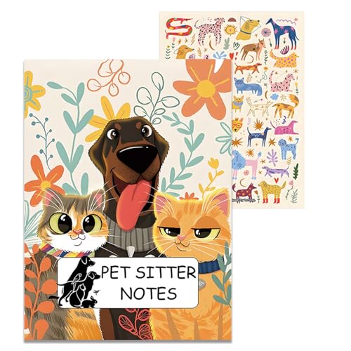 DzpKrka Pet Sitter Anleitung - Professionelle Portable Leichte Kratzfeste Abdeckung - Haustier Betreuer Buch | für Hunde Welpen Katzen Zuhause Reisen Drinnen Draußen von DzpKrka