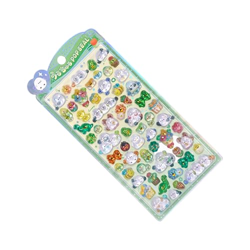 DzpKrka Süße Sticker für Teenager - 3D Glitzer Aufkleber - Harz Kristall Texture Niedliche Deko Für Kinder Erwachsene Kindergarten Lehrer Schüler Basteln von DzpKrka