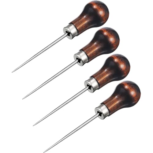 Dzxin Ahle Nähen, 4 Stück Awl Tool Ahle Werkzeug Leder Nähen Werkzeug Set für Leder Nähen Stanzen DIY Werkzeug Buchbinden Dzxin Ahle Nähen, 4 Stück Awl Tool Ahle Werkzeug Leder Nähen Werkzeug Set für Leder Nähen Stanzen DIY Werkzeug Buchbinden von Dzxin