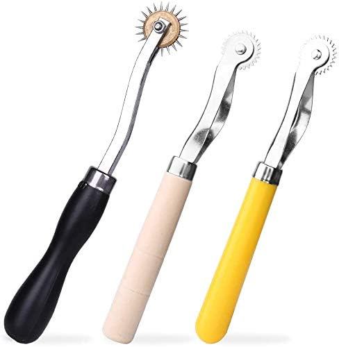 Dzxin Kopierrädchen, 3 Stück Nadelrad Nährad Werkzeug Tracing Wheel Sewing Tool für Schneiderei, Schnittmusterpapier, Kreuzstich, Nähen, Leder, Papier, Bastelwerkzeuge von Dzxin