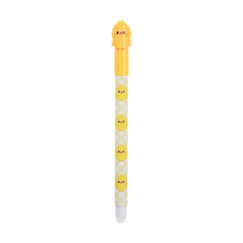 Dzythgr 0,5 mm Gel Eraser Pens Radierbarer Kugelschreiber Radierbaren Gelstiften Niedliche Gelstifte mit Kawaii-Muster, ideal für Schule, Büro & Notizen (Küken, Blau) von Dzythgr