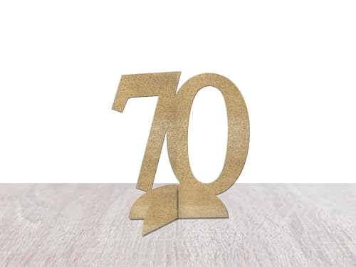 Dekoration zum 70. Geburtstag für Männer und Frauen, Holzschild zum 70. Geburtstag, Tischdekoration für Jahrestag, Geburtstag, Party, Tischdekoration, 70 Stück Dekoration zum 70. Geburtstag für Männer und Frauen, Holzschild zum 70. Geburtstag, Tischdekoration für Jahrestag, Geburtstag, Party, Tischdekoration, 70 Stück von E-ASUM