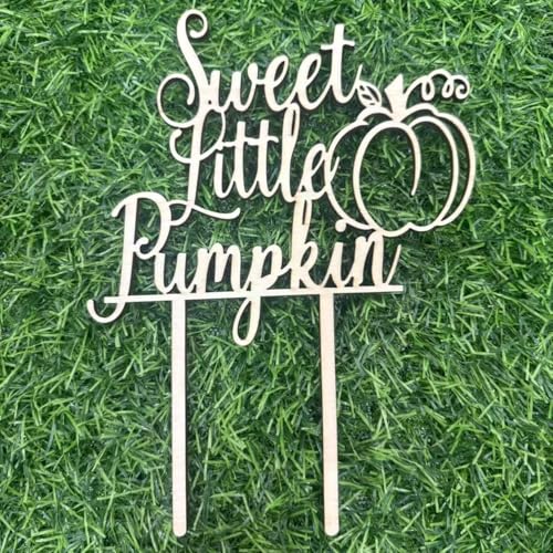 Tortenaufsatz aus Holz, süßer kleiner Kürbis, "A Little Pumpkin is on the Way", Kuchendekoration, Kürbis-Thema, Babyparty, Party-Dekorationen für Geschlechtsoffenbarung, Taufe Tortenaufsatz aus Holz, süßer kleiner Kürbis, "A Little Pumpkin is on the Way", Kuchendekoration, Kürbis-Thema, Babyparty, Party-Dekorationen für Geschlechtsoffenbarung, Taufe von E-ASUM