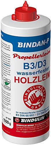 Holzleim wasserfest, Bindan Propeller Leim 1.000 gr inkl. Leimpsachtel und Pinsel von E-Com24 (Propellerleim 1000) von Bindulin