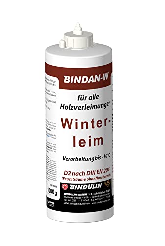 Holzleim wasserfest, Bindan-W Winterleim inklusive 1 Leimspachtel von E-Com24 (Bindan Winterleim 1000) von Bindulin