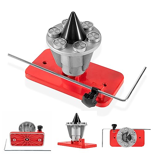E-cowlboy Präzisionsmesser für Rasenmäherklingen, gleicht Klingen nach dem Schärfen aus - Rot, Metall und Aluminium, Kompatibel mit Stihl/Troy/Husqvarna uvm. von E-cowlboy