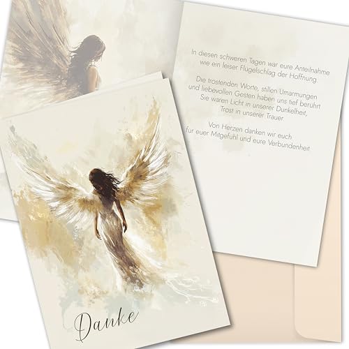 10 Danksagungskarten Trauer mit Text innen und Umschlägen in Beige Dankeskarte Klappkarten Trauerkarten Danksagungskarte Kondolenzkarten Beerdigung Danke Spruch Abschied Engel 10 Danksagungskarten Trauer mit Text innen und Umschlägen in Beige Dankeskarte Klappkarten Trauerkarten Danksagungskarte Kondolenzkarten Beerdigung Danke Spruch Abschied Engel von E&G Klasse