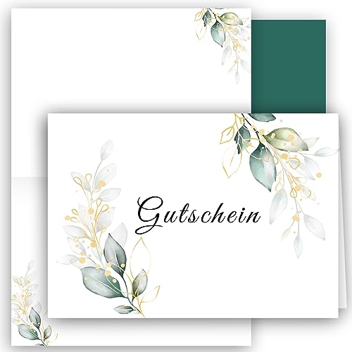 10 Gutscheine Grün zum selbst beschriften ausfüllen mit Umschlägen in A6 Klappbar Klappkarten 10 Gutscheine Grün zum selbst beschriften ausfüllen mit Umschlägen in A6 Klappbar Klappkarten von E&G Klasse