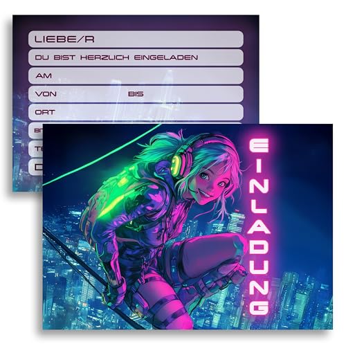 10 Kinder Einladungskarten Einladung Kindergeburtstag Neon Electric Girl Mädchen und Jungen Kinder-Geburtstag Geburtstag Party Einschulung 6 7 8 9 10 11 12 13 14 15 10 Kinder Einladungskarten Einladung Kindergeburtstag Neon Electric Girl Mädchen und Jungen Kinder-Geburtstag Geburtstag Party Einschulung 6 7 8 9 10 11 12 13 14 15 von E&G Klasse