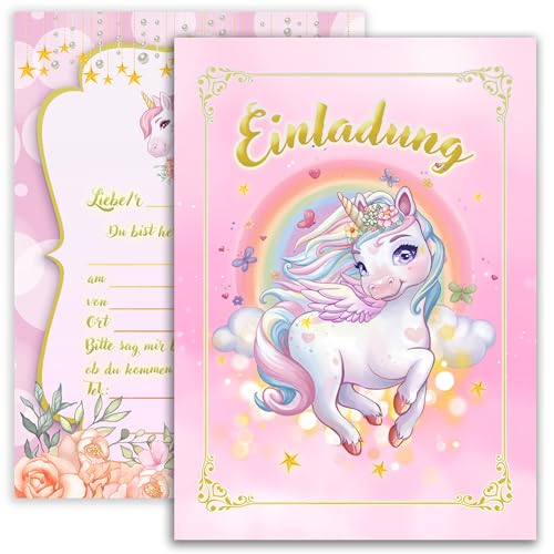10x Einladungskarten Einhorn Kindergeburtstag Rosa A6 Set Mädcheneinladungskarten Party Einladungen Mädchen Karte 10x Einladungskarten Einhorn Kindergeburtstag Rosa A6 Set Mädcheneinladungskarten Party Einladungen Mädchen Karte von E&G Klasse
