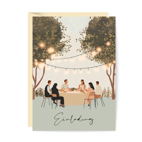 10x Einladungskarten mit Umschlägen Einladung Gartenparty Party Cocktail 10x15 cm Party Geburtstag Geburtstagsparty Event Erwachsene Kindergeburtstag Hochzeit Sommerparty von E&G Klasse