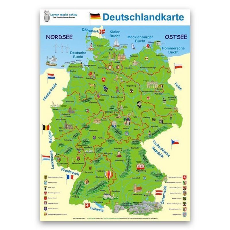 Deutschlandkarte von E & Z-Verlag