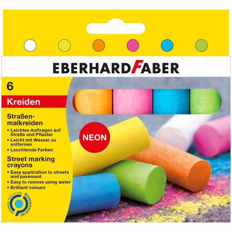 Straßenmalkreide Neon 6 Stück von Eberhard Faber