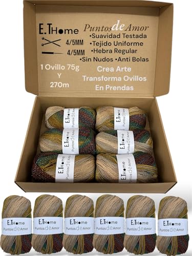 Set mit 6 Knäueln x 75 g Premium-Wolle, glänzend grün mit normalem Garn ohne Knoten oder Knäuel, Wolle zum Häkeln, zwei Nadeln, Diy, dickes Garn zum Häkeln, Erstellen von Kunst, verwandeln Sie Knäuel Set mit 6 Knäueln x 75 g Premium-Wolle, glänzend grün mit normalem Garn ohne Knoten oder Knäuel, Wolle zum Häkeln, zwei Nadeln, Diy, dickes Garn zum Häkeln, Erstellen von Kunst, verwandeln Sie Knäuel von E.THOME