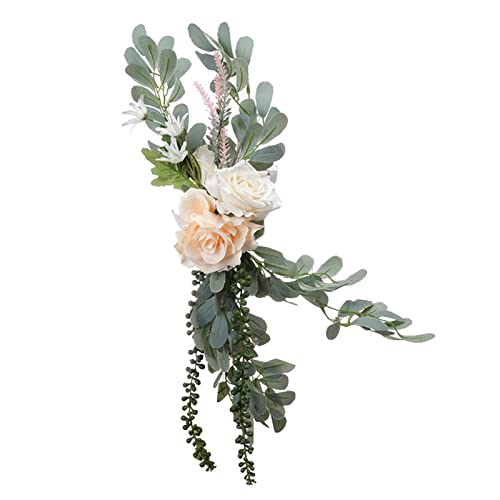 EABYMOR Stuhllehne, Blumendekoration, Gang, künstliche Girlande, Hochzeit, Gang, Stuhldekoration, Simulation, Blumenbogen, Blumen, Fotografie-Requisite, für Kirche, Stuhlbank, 50 cm EABYMOR Stuhllehne, Blumendekoration, Gang, künstliche Girlande, Hochzeit, Gang, Stuhldekoration, Simulation, Blumenbogen, Blumen, Fotografie-Requisite, für Kirche, Stuhlbank, 50 cm von EABYMOR