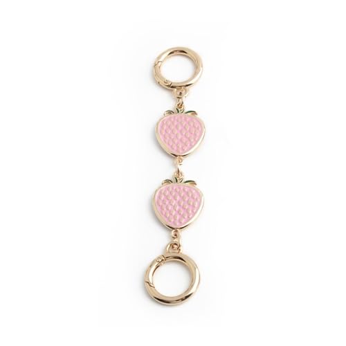EACHY DAILY 1 x Verlängerungskette in Erdbeerform, dekorative Kette, Umhängetasche, Schultergurt, Achseltasche, DIY, Ersatz-Verlängerungskette (Rosa) von EACHY DAILY