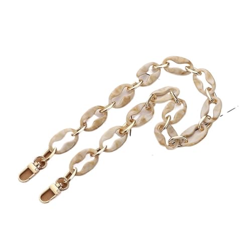 EACHY DAILY Handtaschenketten, Schulterriemen, 40/60 cm, Acryl, Handtaschenkette, Kunstharz-Ketten, Griffe, Gürtel, Taschen, Zubehör (Beige, 60 cm), 1 Stück von EACHY DAILY