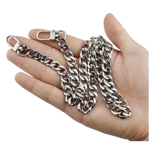 EACHY DAILY Taschenkettenriemen, flacher Kettenriemen, Handtaschenketten mit Metallschnallen, für Geldbörse, Umhängetasche, Ersatzkette (Toffee Stuhl 2,40 cm) von EACHY DAILY