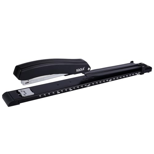 Heftgerät mit großer Reichweite, Desktop-Heftgerät, Standard-Heftgerät mit langem Arm für Broschüren- oder Buchbindung, Schwarz Heftgerät mit großer Reichweite, Desktop-Heftgerät, Standard-Heftgerät mit langem Arm für Broschüren- oder Buchbindung, Schwarz von Eagle