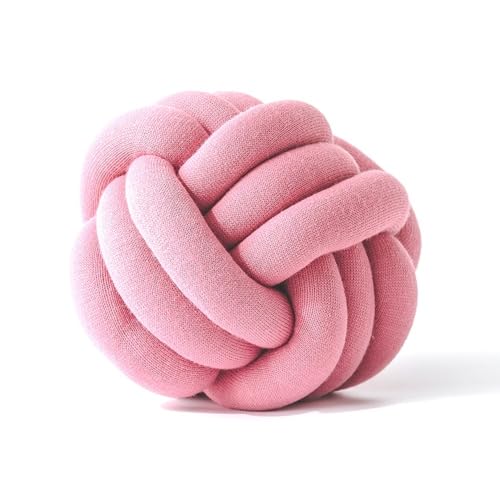 Chunky Yarn,Chunky Garn Dekorative Kissen, Kissen, innovatives, reines handgefertigtes Knotenkissen, personalisiertes Kugelkissen for Zuhause, Auto, Durchmesser 30 cm ( Color : Leather Pink , Size : D Chunky Yarn,Chunky Garn Dekorative Kissen, Kissen, innovatives, reines handgefertigtes Knotenkissen, personalisiertes Kugelkissen for Zuhause, Auto, Durchmesser 30 cm ( Color : Leather Pink , Size : D von EALLEN