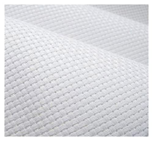 EALLEN Aida Stoff,Kreuzstich Stoff 16CT-Stickerei-Leinwand Kreuzstich-Leinwand in weißer Farbe (Size : 100x100cm) von EALLEN