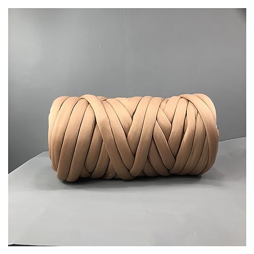 EALLEN Chunky Yarn,Chunky Garn Super klobiges Garn, Baumwollgarn, Armstrickgarn, veganes Garn, riesiges sperriges Garn, großes Baumwolltupe, grob gestrickte Decke, Zopf, 25 m(Khaki) von EALLEN