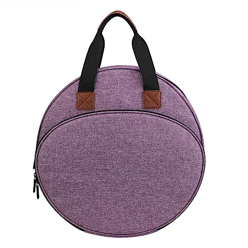EALLEN Tasche für Garn,Handarbeitstasche Garn-Aufbewahrungskoffer, Häkelnadeln, Stricken, rund, Handtasche, Nähwerkzeuge, Zubehör, Stricknadeln, Organizer(Purple) von EALLEN