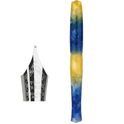 EAMOM Acryl-Füllfederhalter, Harz-Tintenstift, ohne Stifte, Clip, Iridium, feine Spitze, 0,5 mm, modisches Geschenk-Set für Büro, Schreiben, Geschenk-Set (27SF-Hawaii) von EAMOM