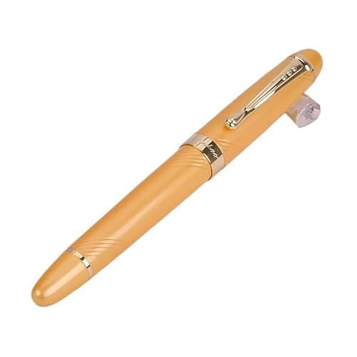 EAMOM Classics Kalligraphie-Stift, dicker Körper, 1,0 mm, gebogene Spitze, Metall-Füllfederhalter, luxuriöse Tinte, Geschenkstifte zum Schreiben (Spiralgold) von EAMOM